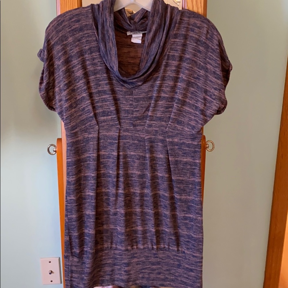 Vibe cowl neck short sleeve lg